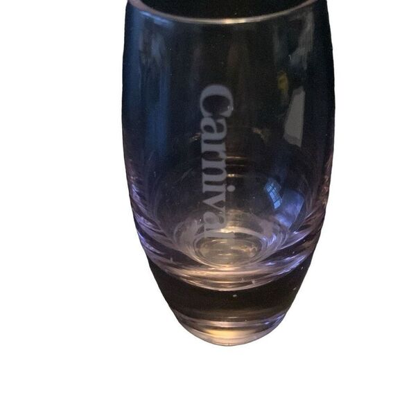 Pre Owned Carnival Cruise Lines Pink Shot Glass Etched Logo Shotglass HTF - Picture 6 of 10